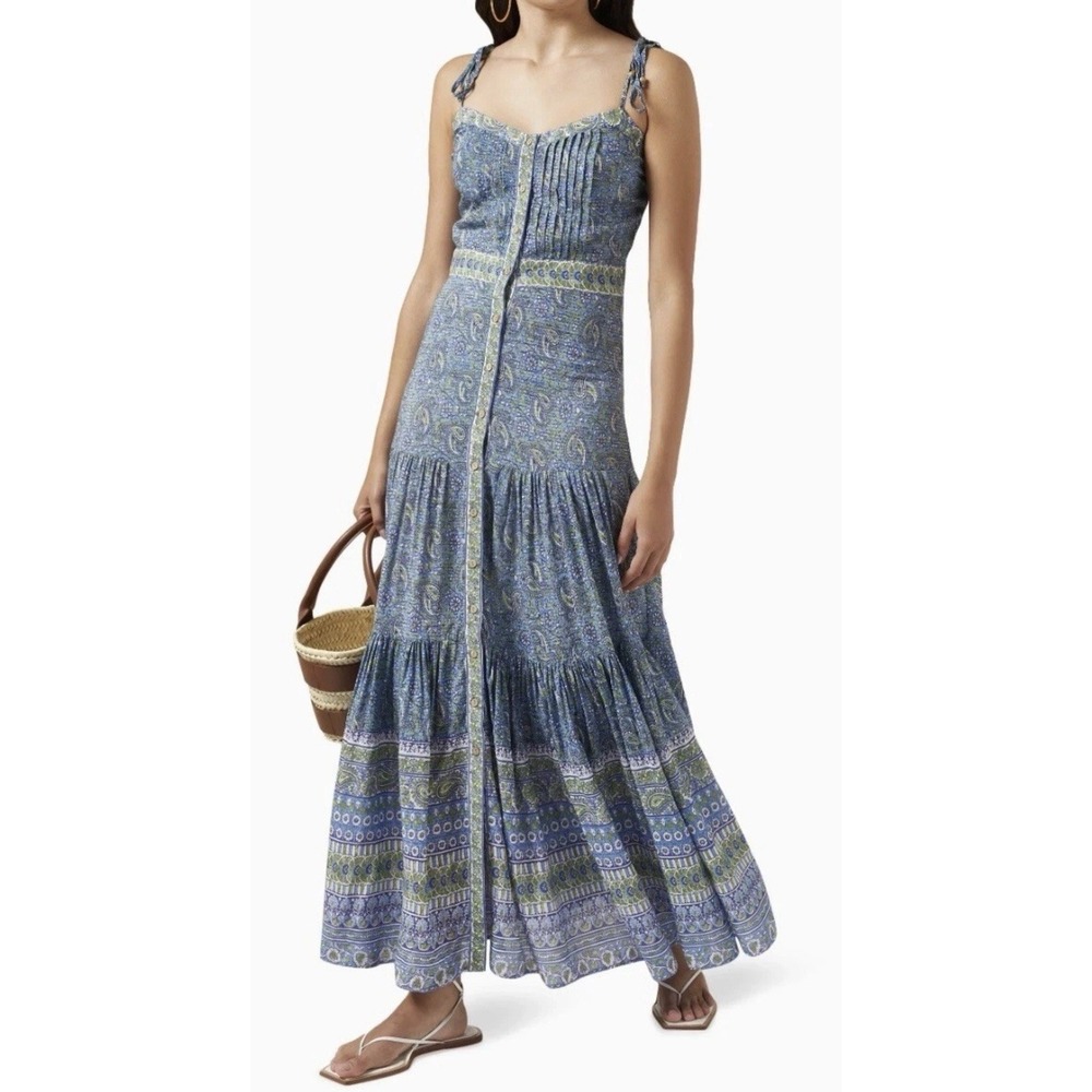 Veronica Beard Windansea Blue Paisley Maxi Dress Size Small - Picture 5 of 12